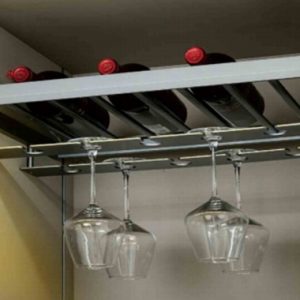 WINE GLASS & BOTTLE HOLDER - GA10-WD